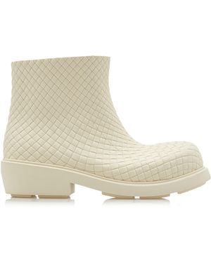 Bottega Veneta Fireman Rubber Ankle Boots - Natural