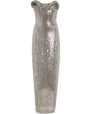 Rachel Gilbert Rosalie Sequined-Embellished Tulle Gown - White