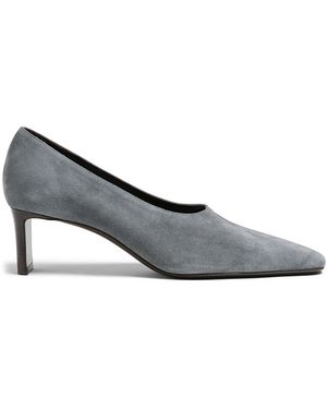 KHAITE Cecilia Suede Pumps - Grey