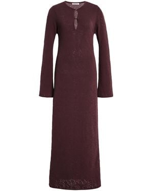 By Malene Birger Beatriz Long-Sleeve Cotton-Blend Knit Maxi Dress - Purple