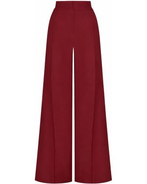 ANDRES OTALORA Latiendo Crepe Straight-Leg Pants - Red