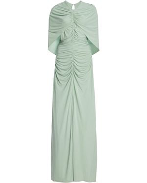 Kallmeyer Matilda Ruched Jersey Cape Gown - Green