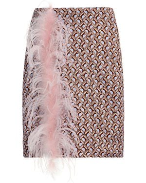 DES_PHEMMES Exclusive La Isla Slit Suit Skirt - Pink