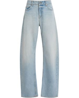 EB DENIM Alida Stretch Mid-Rise Bowed Jeans - Blue