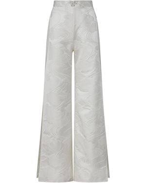 Dar Zéro Studio Exclusive Side-Panel Silk Surf Trousers - White