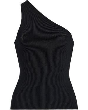 DL1961 One Shoulder Instasculpt Rib Top - Black