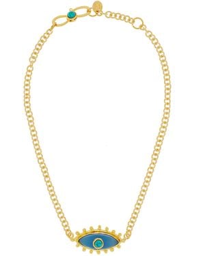 Sylvia Toledano Third Eye 22K-Plated Chalcedony Necklace - Metallic
