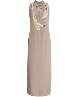Altuzarra Silk Baker Midi Dress - Natural