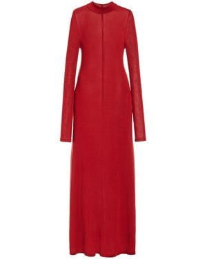 St. Agni Jersey Turtleneck Maxi Dress - Red
