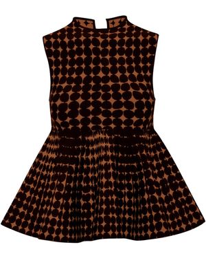 Pepa Pombo Kai Peplum Top - Brown