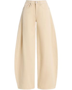 DL1961 Rori Horseshoe Mid-Rise Twill Trousers - Natural