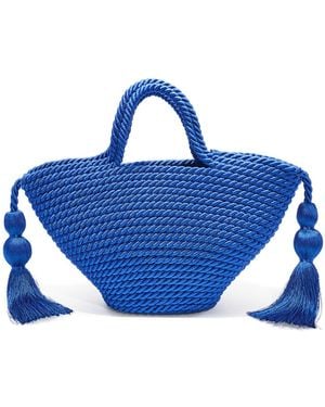 Carolina Herrera Lupe Mini Rope Tote - Blue
