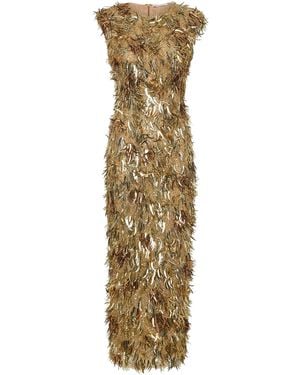 Rachel Gilbert Floss Embellished Midi Dress - Metallic