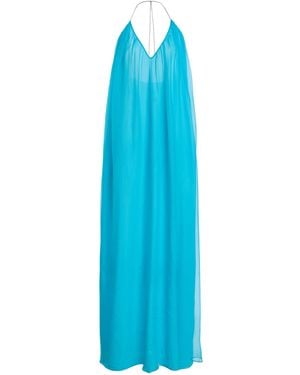 SEV Voile Maxi Halter Dress - Blue