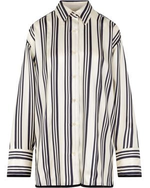 Heirlome Vivi Striped Silk Shirt - White