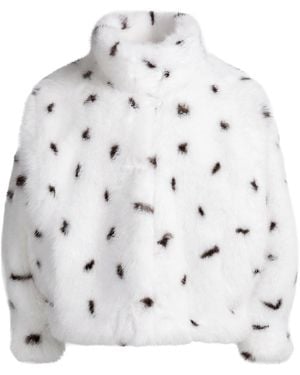 DUCIE Katja Faux Fur Jacket - White