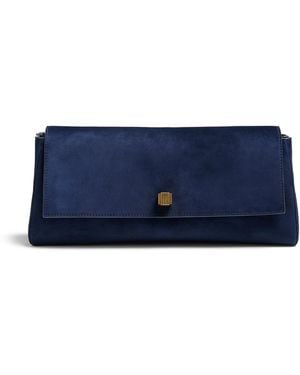 KHAITE Audrey Suede Clutch - Blue