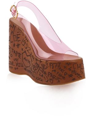 Chloé Maxime Wedge Sandal - Brown