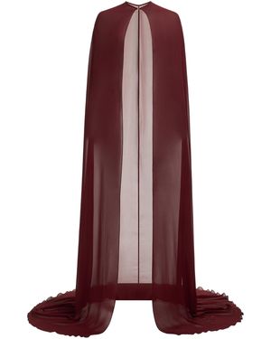 Elie Saab Silk Cape - Red