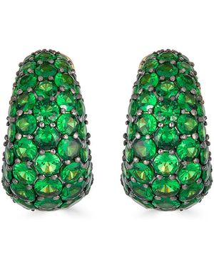 Piranesi Dome Huggie Earrings - Green