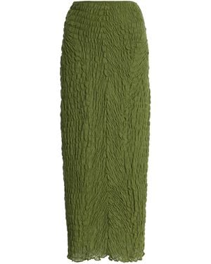 TG Botanical Wendy Shirred Cotton Maxi Skirt - Green