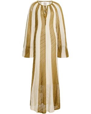 Zimmermann Mahon Knitted Cotton Maxi Dress - Green