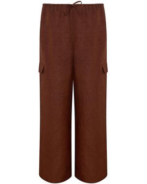 Onia Air Linen Cargo Pants - Brown