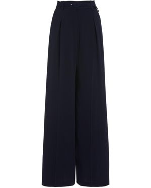 Gabriela Hearst Maura Silk-crepe Wide-leg Trousers - Blue