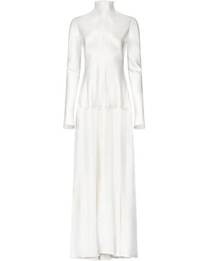 FFORME Mila Satin Maxi Dress - White