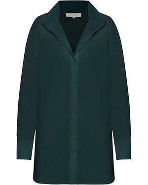 ANDRES OTALORA Un Tej Oversized Printed Cotton-Poplin Shirt - Green