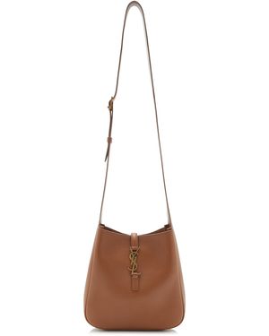 Saint Laurent Le 5 A 7 Leather Crossbody Bag - White