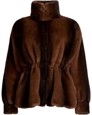 DUCIE Kai Faux Fur Jacket - Brown