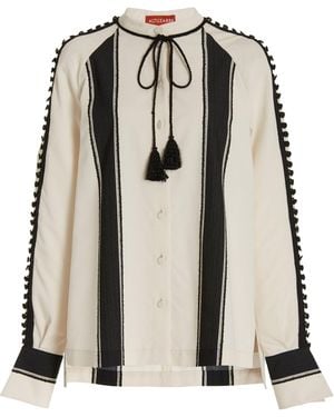 Altuzarra Irini Striped Tassel Button-Up Top - Multicolour