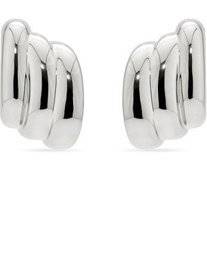 Mega Graduate Sterling Earrings - Metallic