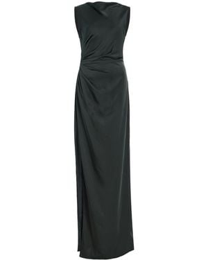 LAPOINTE Ruched Satin Gown - Black