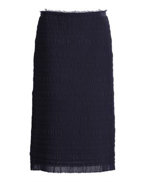 Ashlyn Smocked Knit Midi Skirt - Blue