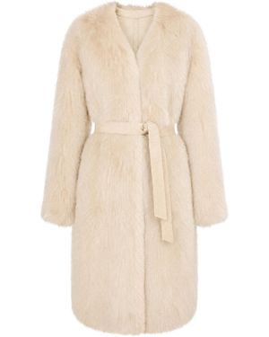 Charoux Calin Shearling Coat - Natural