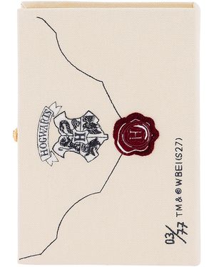 Olympia Le-Tan The Letter From Hogwarts Clutch - Natural