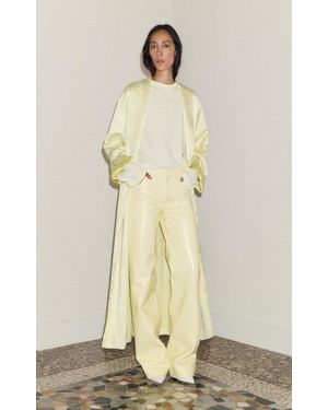 DARKPARK Jade Jacquard Long Coat - Natural