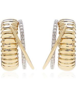 Yvonne Léon 9K Diamond Earrings - Metallic