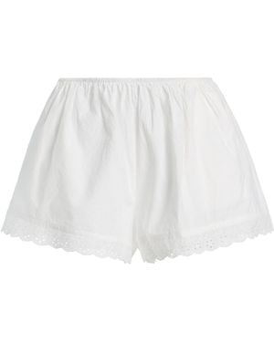 ELCE Exclusive Lilya Cotton Shorts - White