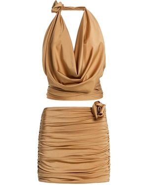 Maygel Coronel Exclusive La Isla Corallo Jersey Skirt Set - Natural