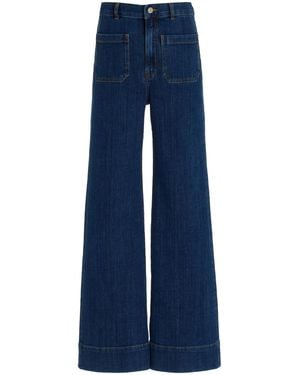 Jeanerica St Monica Stretch High-rise Flared-leg Jeans - Blue