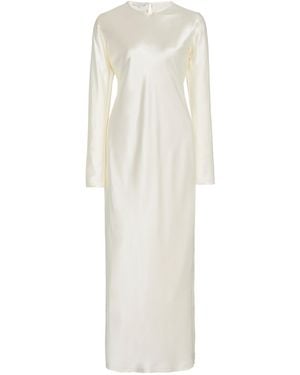 La Collection Jacqueline Silk-satin Maxi Dress - White