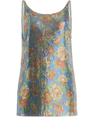 Rabanne Exclusive La Isla Mesh Tank Top - Blue