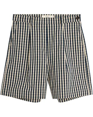 SKALL Nino Cotton-Linen Shorts - Gray