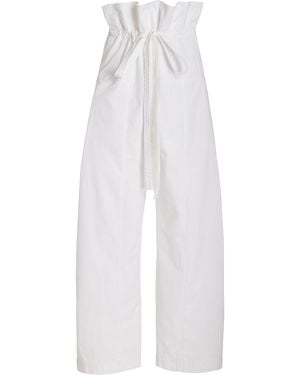 Matteau Drawstring Cotton Fisherman Pants - White