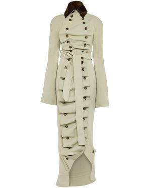 A.W.A.K.E. MODE Structured Cotton-Blend Trench Coat - White