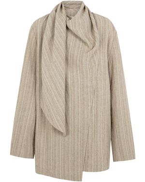 Cortana Camila Linen Wrap Jacket - Natural