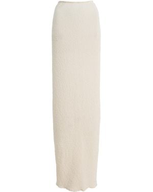 Paris Georgia Basics Elemental Popcorn Maxi Skirt - White